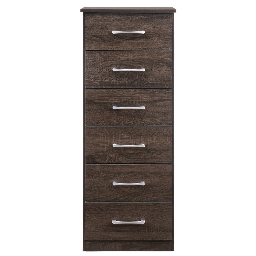 Boston 6 Drawer Chest of Drawers (18 in L. X 16 in W. X 46 in H)