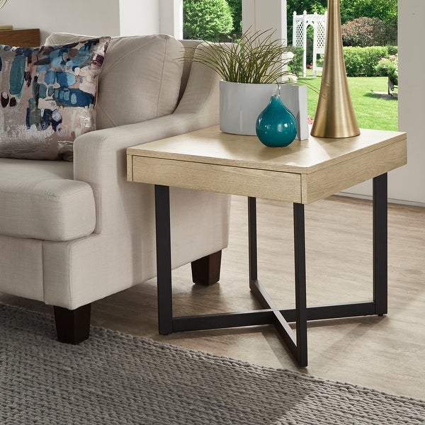 Eldersley Wood Finish End Table with One Drawer by iNSPIRE Q Modern