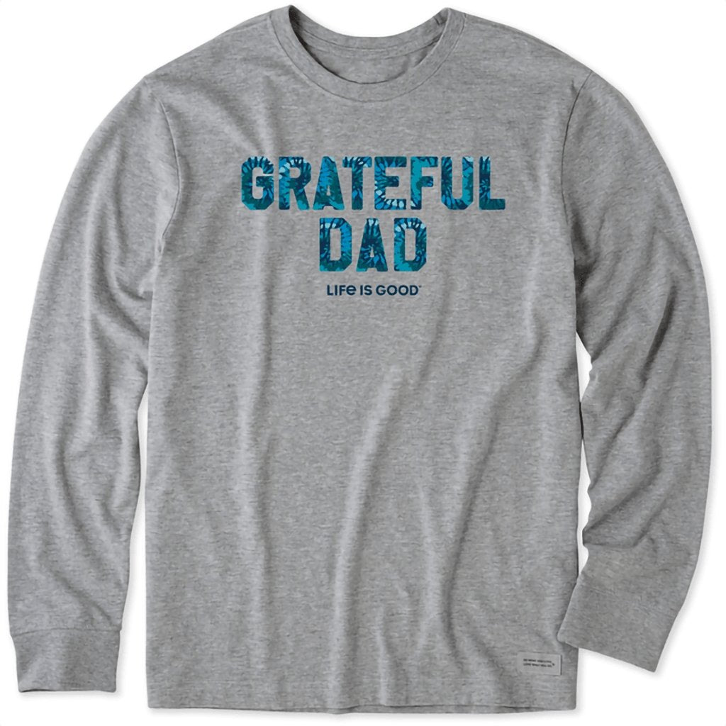 Life Is Good  Men's Grateful Dad Tie Dye Long Sleeve Crusher-Lite Tee