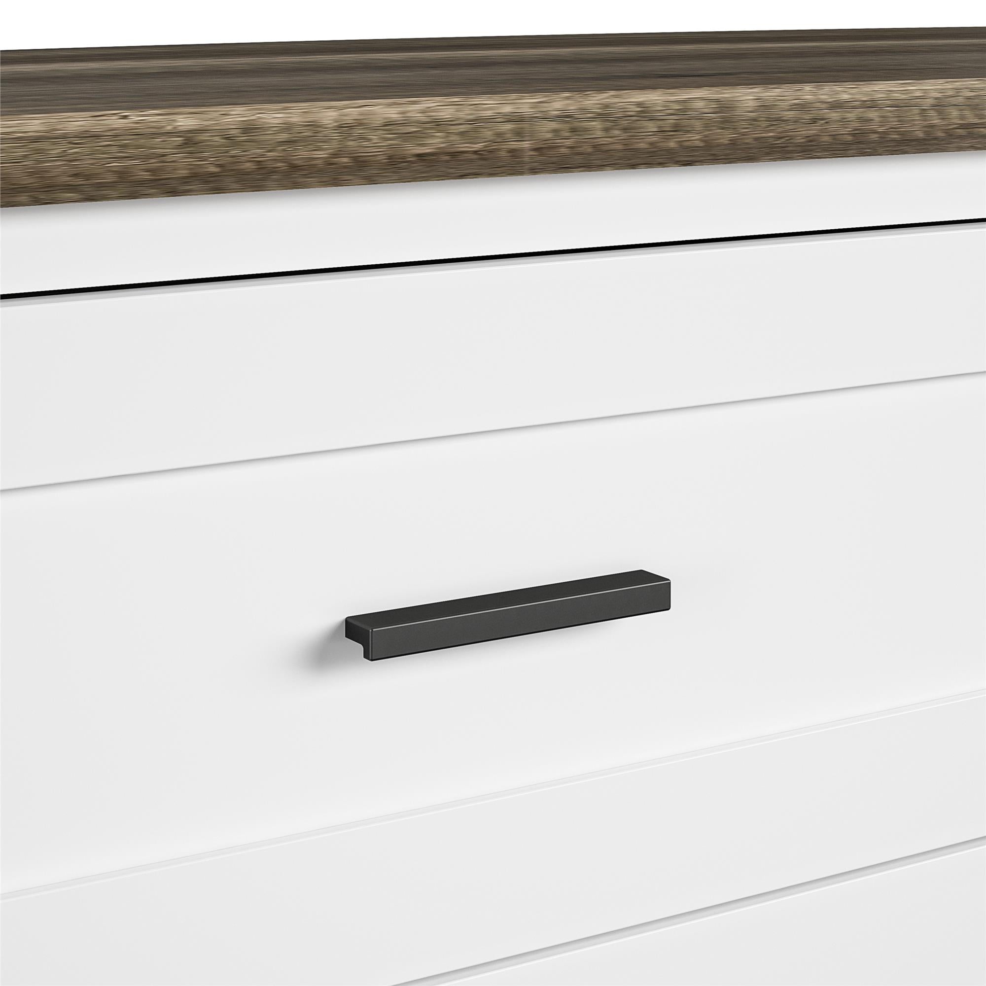 Ameriwood Home Bay Hills 6 Drawer Dresser, White