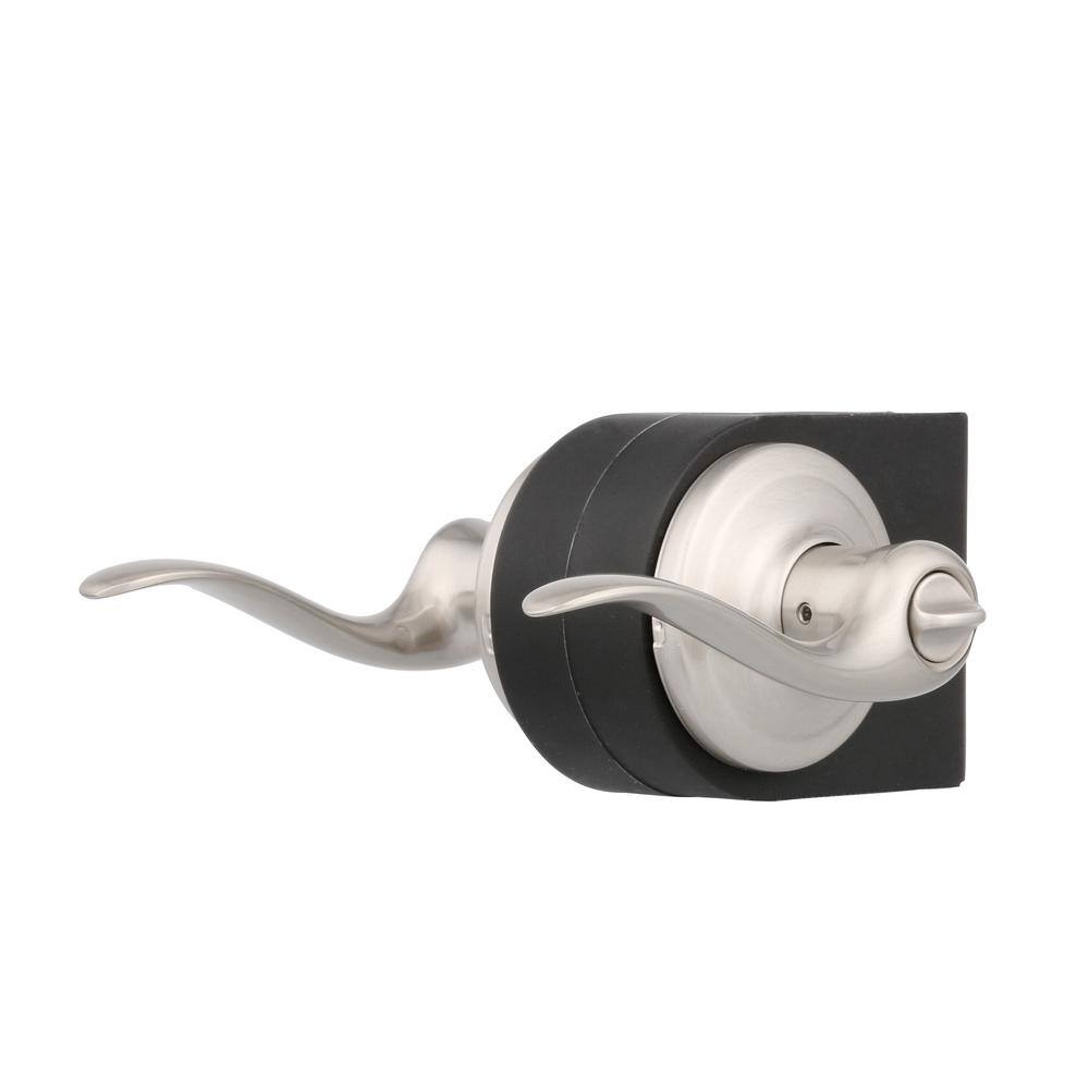 Kwikset Tustin Satin Nickel BedBath Door Lever with Microban Antimicrobial Technology 730TNL 15 CP