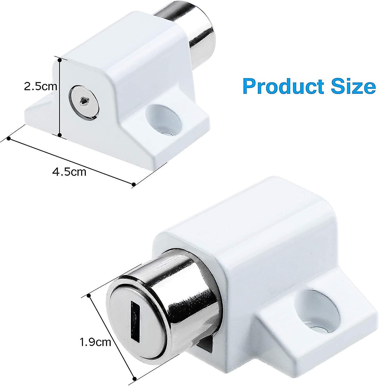 X White Sliding Patio Door Latches Fixed Bolt Window Security Lock For Child Safety