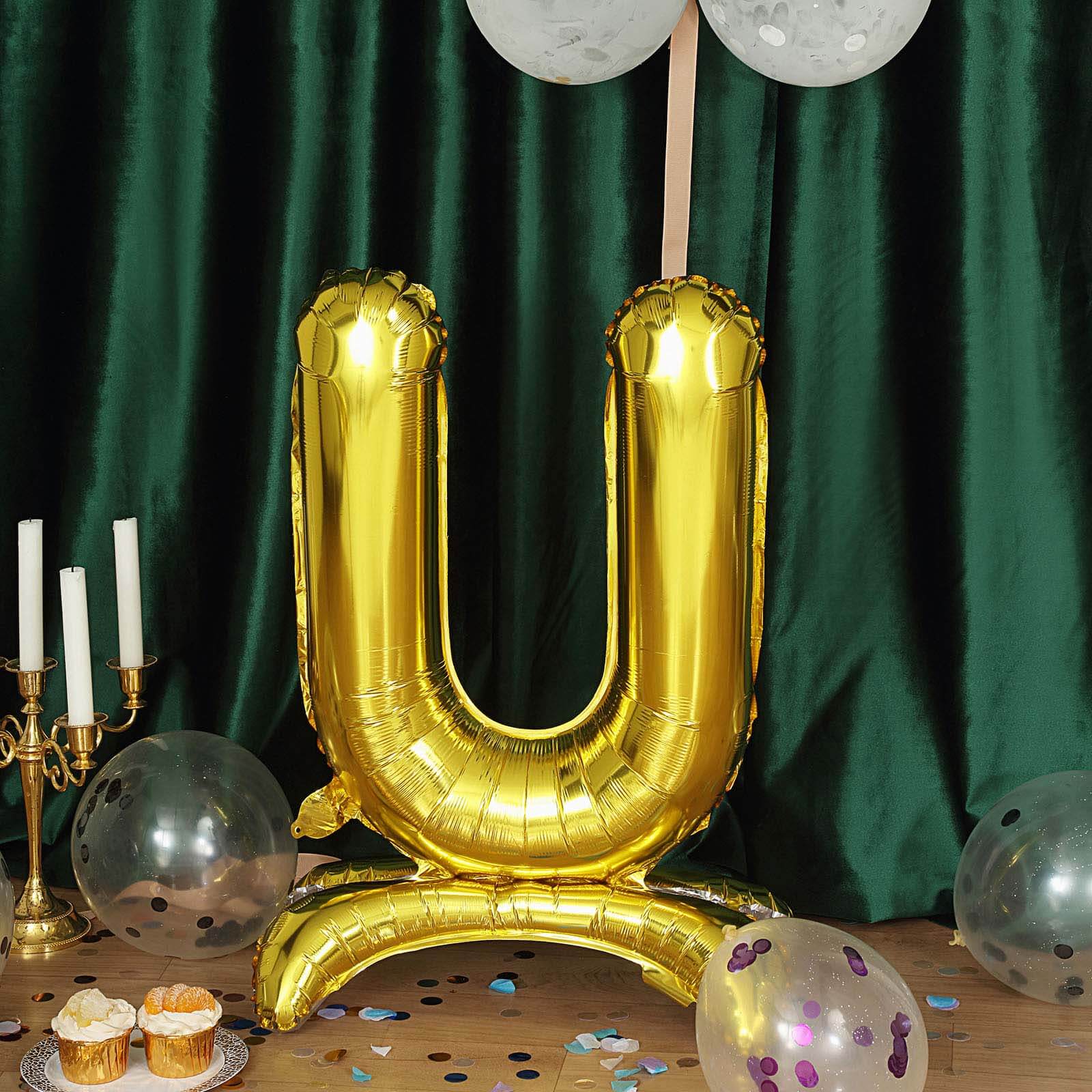 Gold Self Standing Helium/Air Mylar Foil Letter and Number Balloons 27