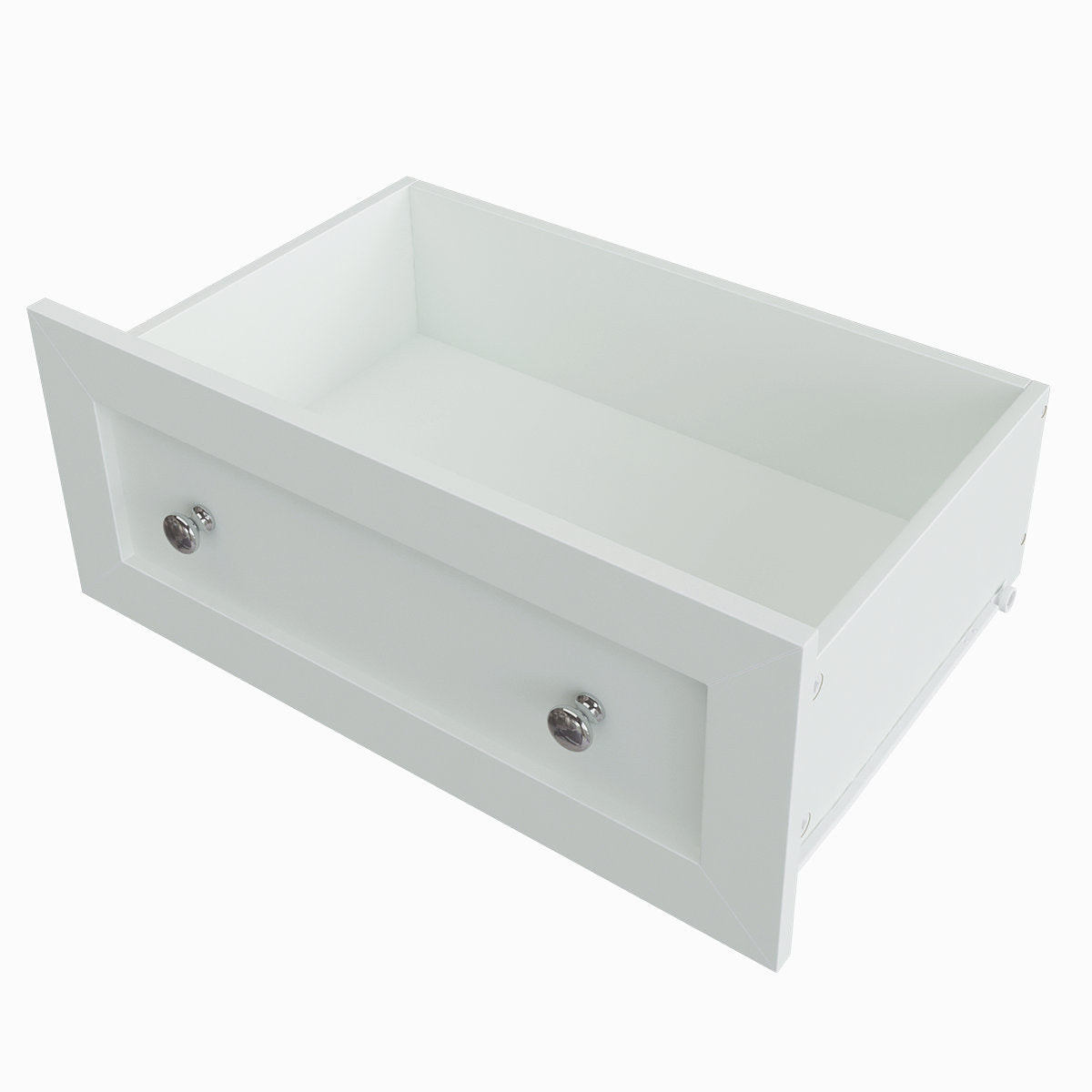 Homfa 5 Drawers Dresser with Sliver Handles, Modern Free Standing Storage Drawer for Bedroom, White Finish