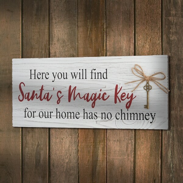 National Tree Company 16 in. Santa's Key Tabletop Sign