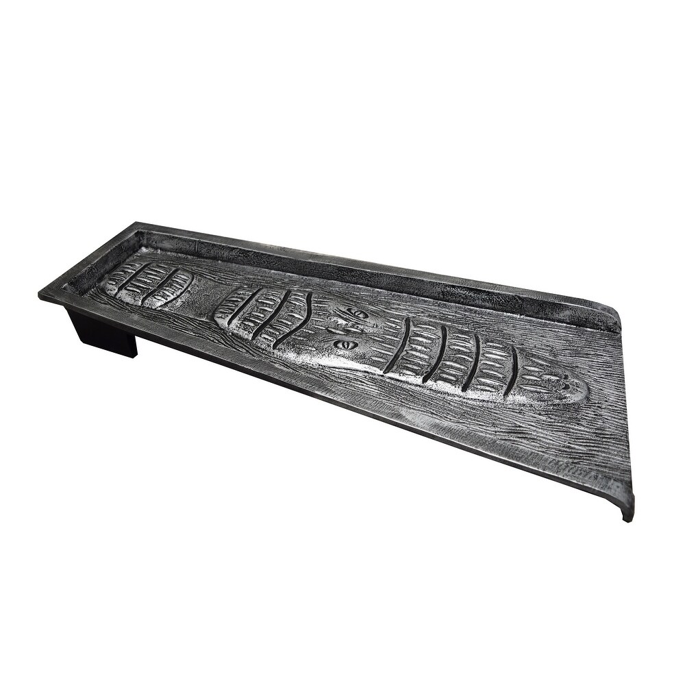 igator Crocodile Cast Aluminum Downspout Gutter 24 in. Splash Block