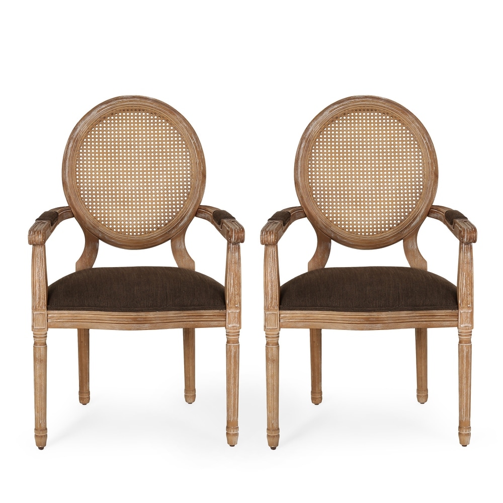 Judith Wood and Cane Upholstered Dining Chair by Christopher Knight Home   25.00\