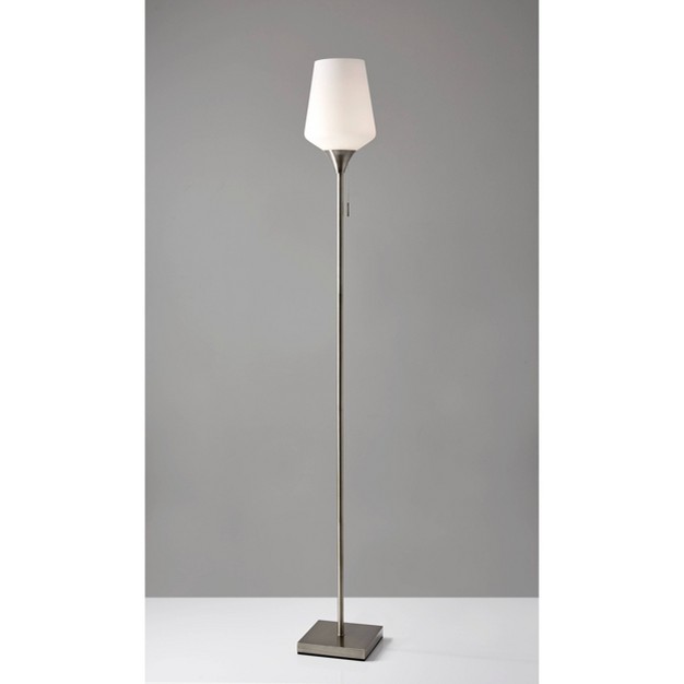 Roxy Floor Lamp Brushed Steel Adesso