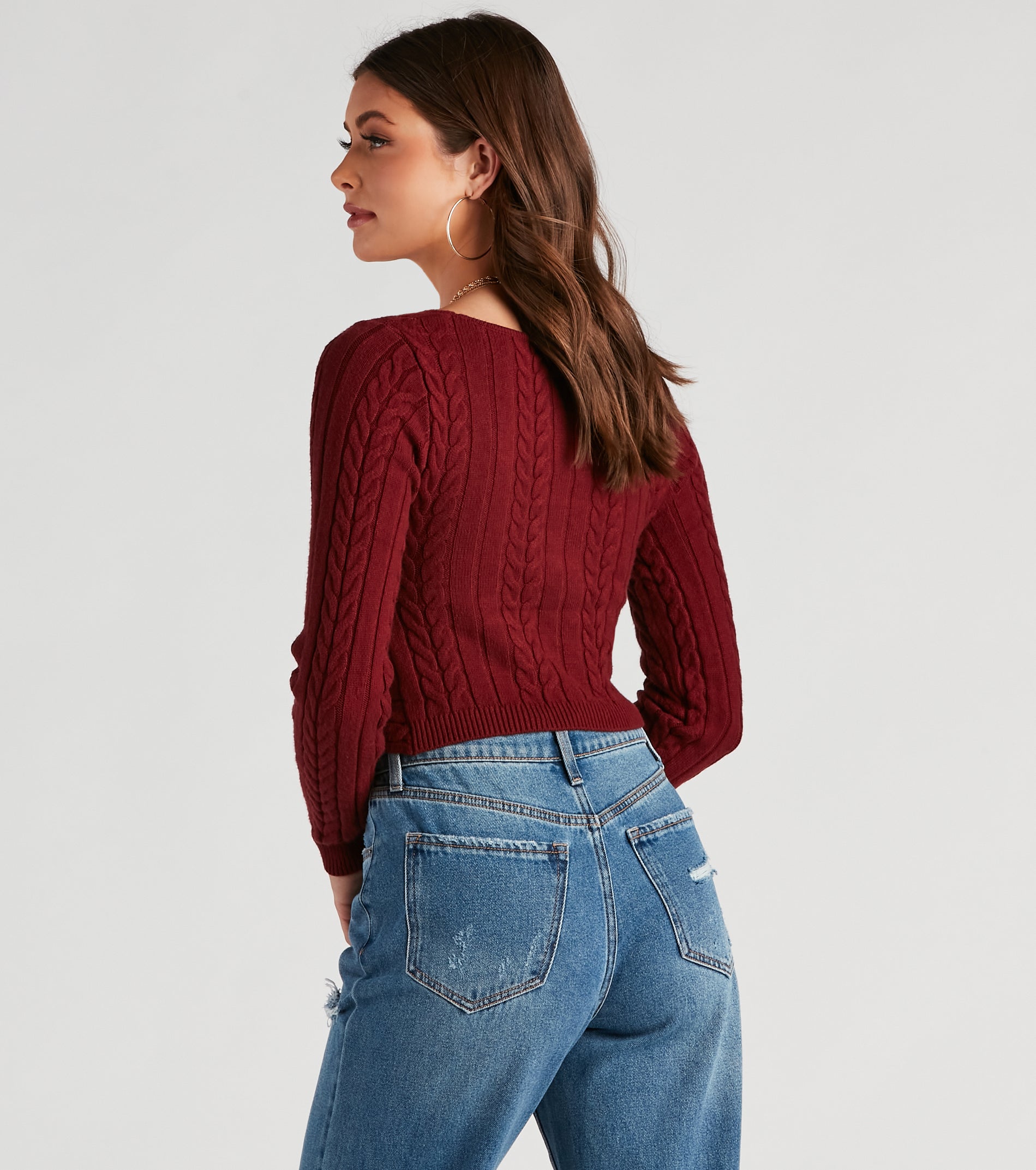 Chill Cutie Cable Knit Sweater