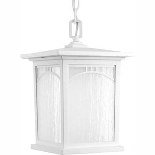 Progress Lighting Residence Collection 1-Light Outdoor Textured White LED Hanging Lantern P6516-3030K9DI