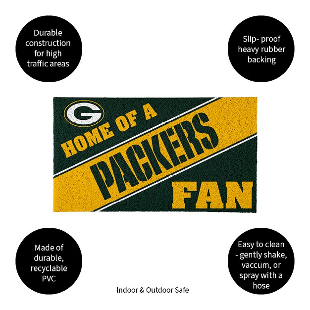 Evergreen Green Bay Packers Pvc Mat Color