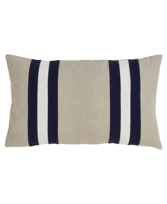 Saro Lifestyle Dual Band Decorative Pillow， 12