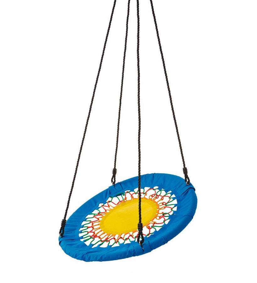 HearthSong 32-Inch FunShine Round Bungee Swing with Adjustable Seat for Kids