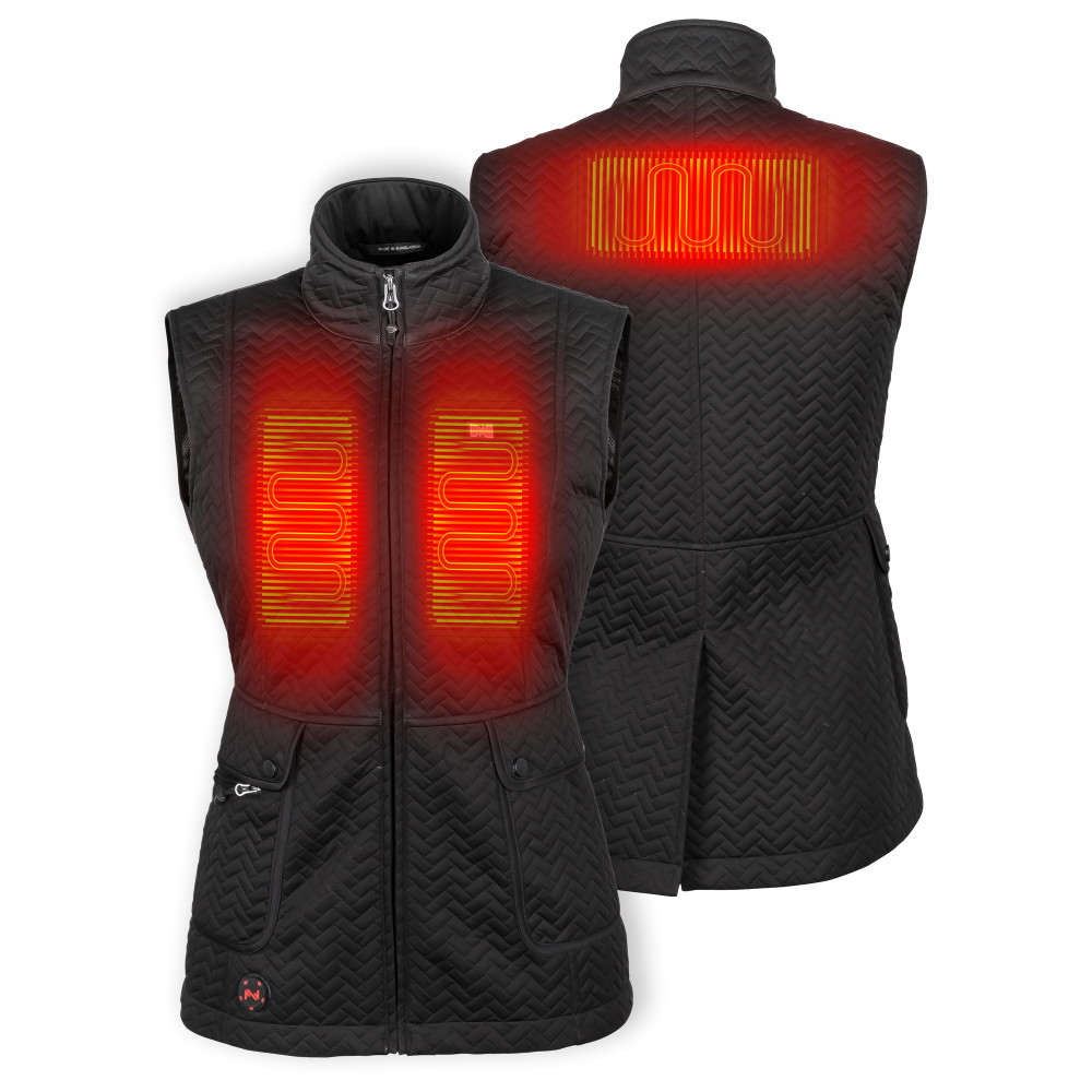 Mobile Warming Cascade Vest Womens Black 2X ;