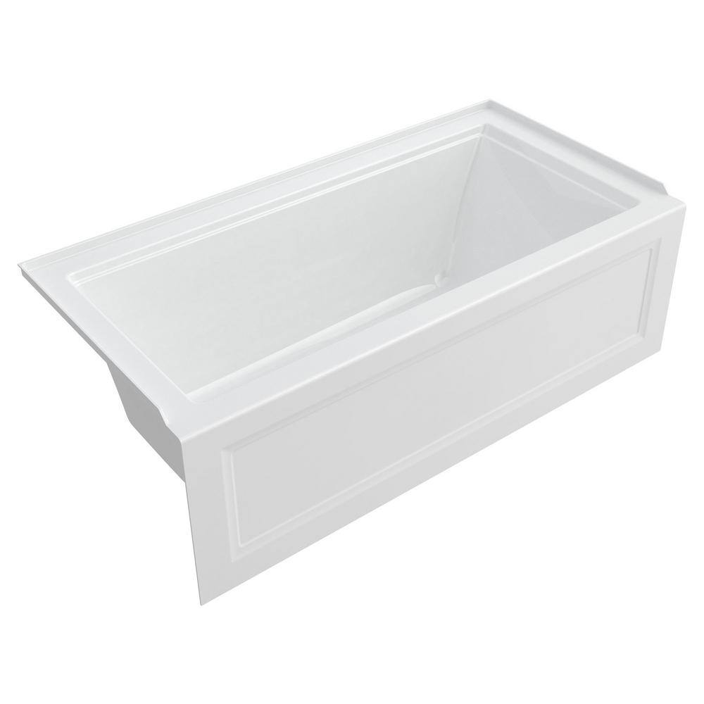 American Standard Town Square S 60 in. x 30 in. Soaking Bathtub with Left Hand Drain in White 2545202.020