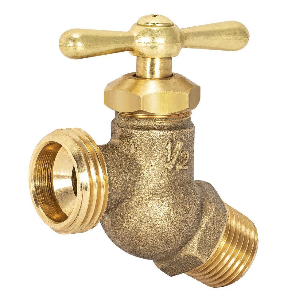 EZ-FLO 12 in. MIP x MHT Brass No Kink Hose Bibb 20205