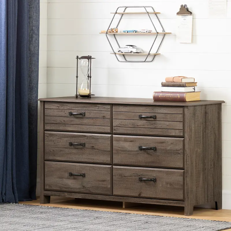 Asten Contemporary Fall Oak Dresser - South Shore