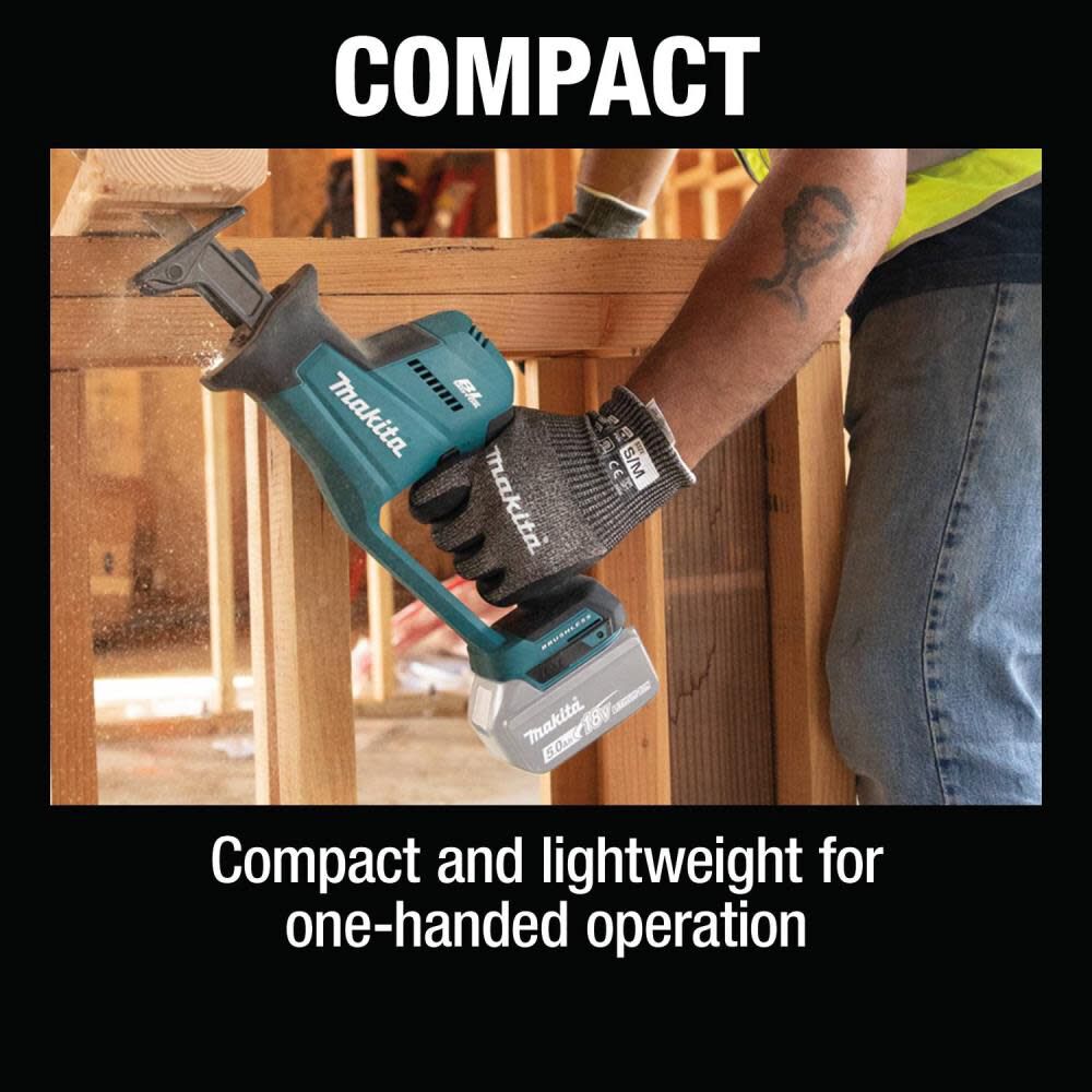 Makita 18V LXT Compact One Handed Reciprocating Saw Bare Tool XRJ08Z from Makita