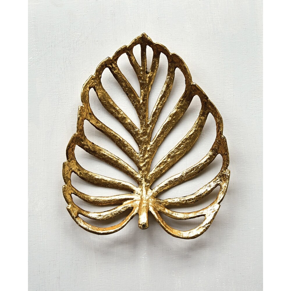 Decorative Gold Cast Iron Leaf