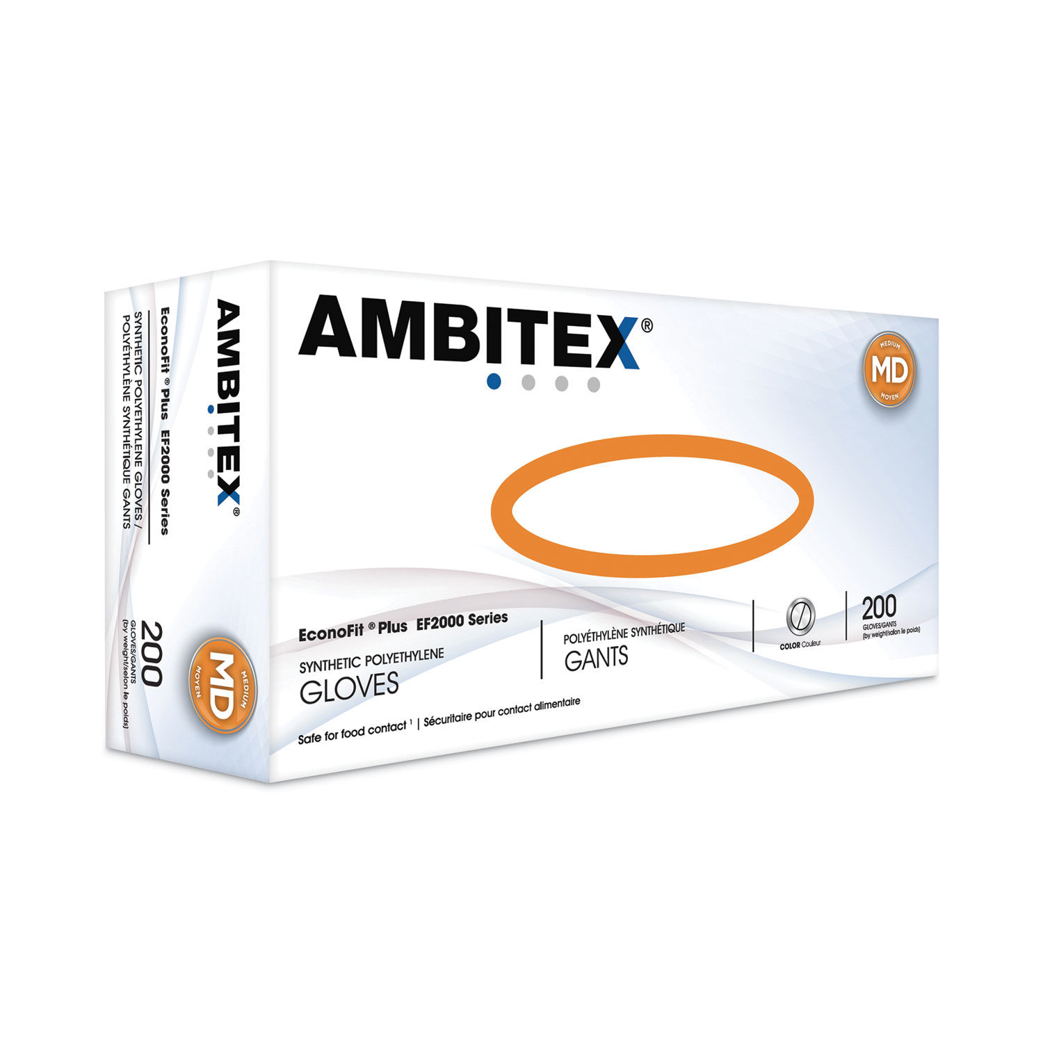 EconoFit Plus Powder-Free Polyethylene Gloves by AMBITEXandreg; TXIEFMD2000