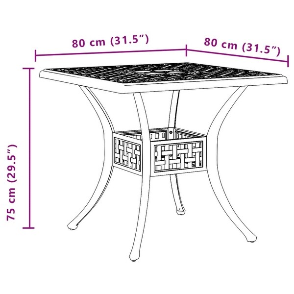 vidaXL Patio Table White 31.5