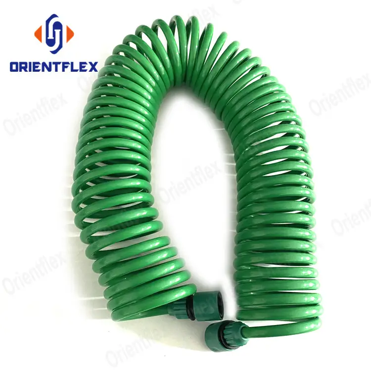 New Best Flex Lightweight No Kink Drinking From Retractable Coil Coiled Garden Water Hose 25 Ft Supplies