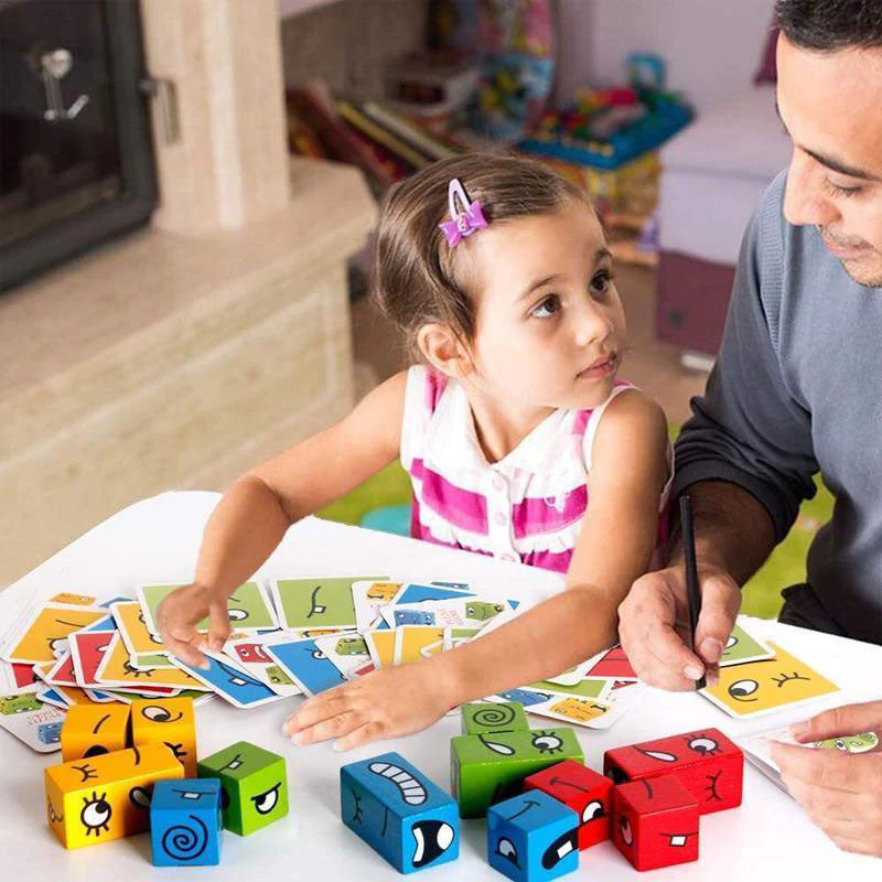 ⏰Hot Sale-30% OFF 👼-3D expression change face building blocks toy