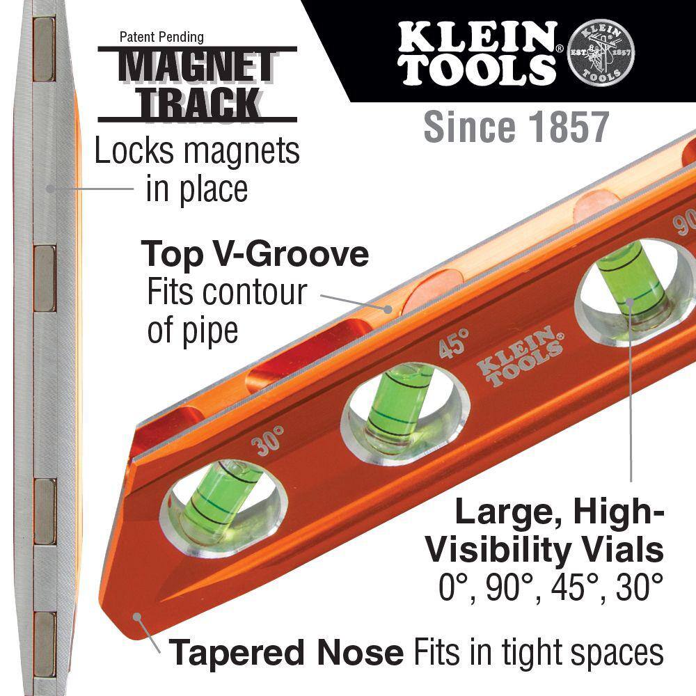 Klein Tools Torpedo Billet Level Rare-Earth Magnet 935RB