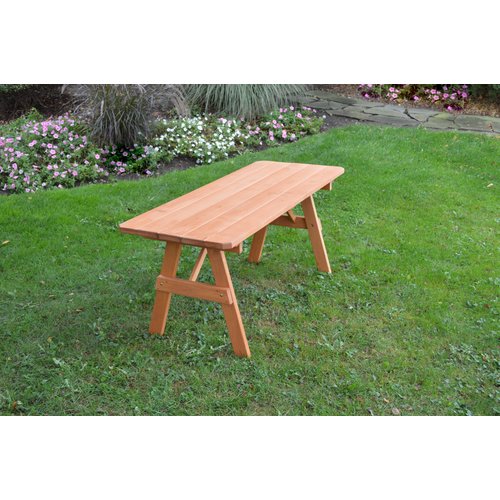 A andamp; L Furniture Western Red Cedar Traditional Picnic Table - Table Only