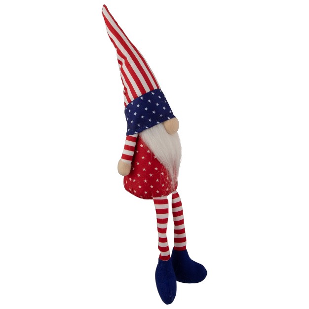 Sitting Patriotic Boy 4th Of July Gnome