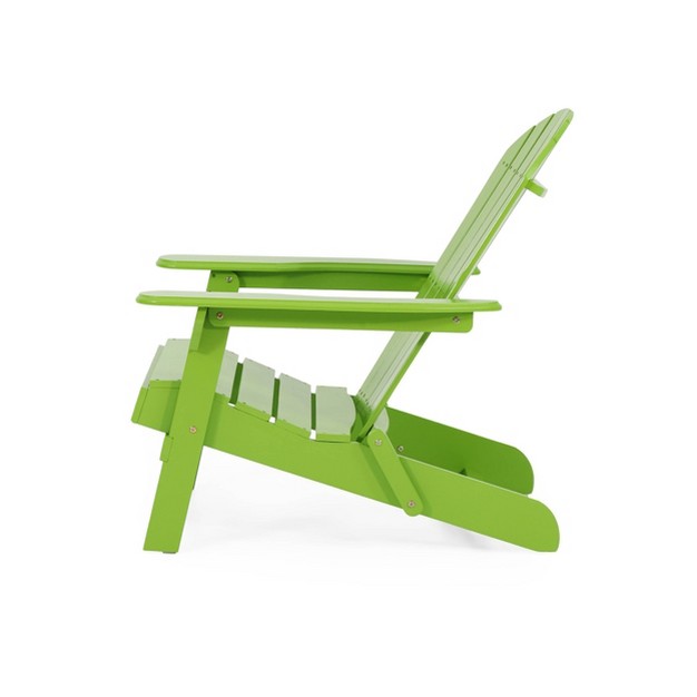 Malibu Outdoor Acacia Wood Adirondack Chair Light Green Christopher Knight Home