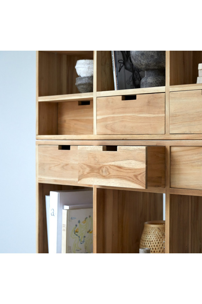 Solid Teak Bookcase  Tikamoon Miho   Transitional   Bookcases   by Oroa   Distinctive Furniture  Houzz