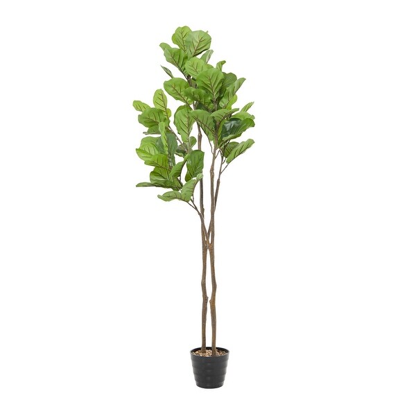 Green Vinyl Contemporary Artificial Tree