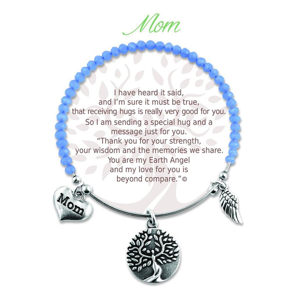 Earth Angel  Mom Radiant Blue Stone Bracelet