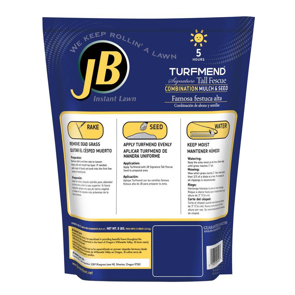 JB INSTANT LAWN JB Signature Tall Fescue with Turfmend 8lb tmtf8