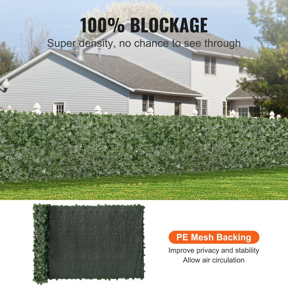 VEVOR Ivy Privacy Fence 59 x 158 in. Artificial Green Wall Screen Greenery Ivy Fence Faux Hedges Vine Leaf Decoration WLSR59X1581PCW4XBV0