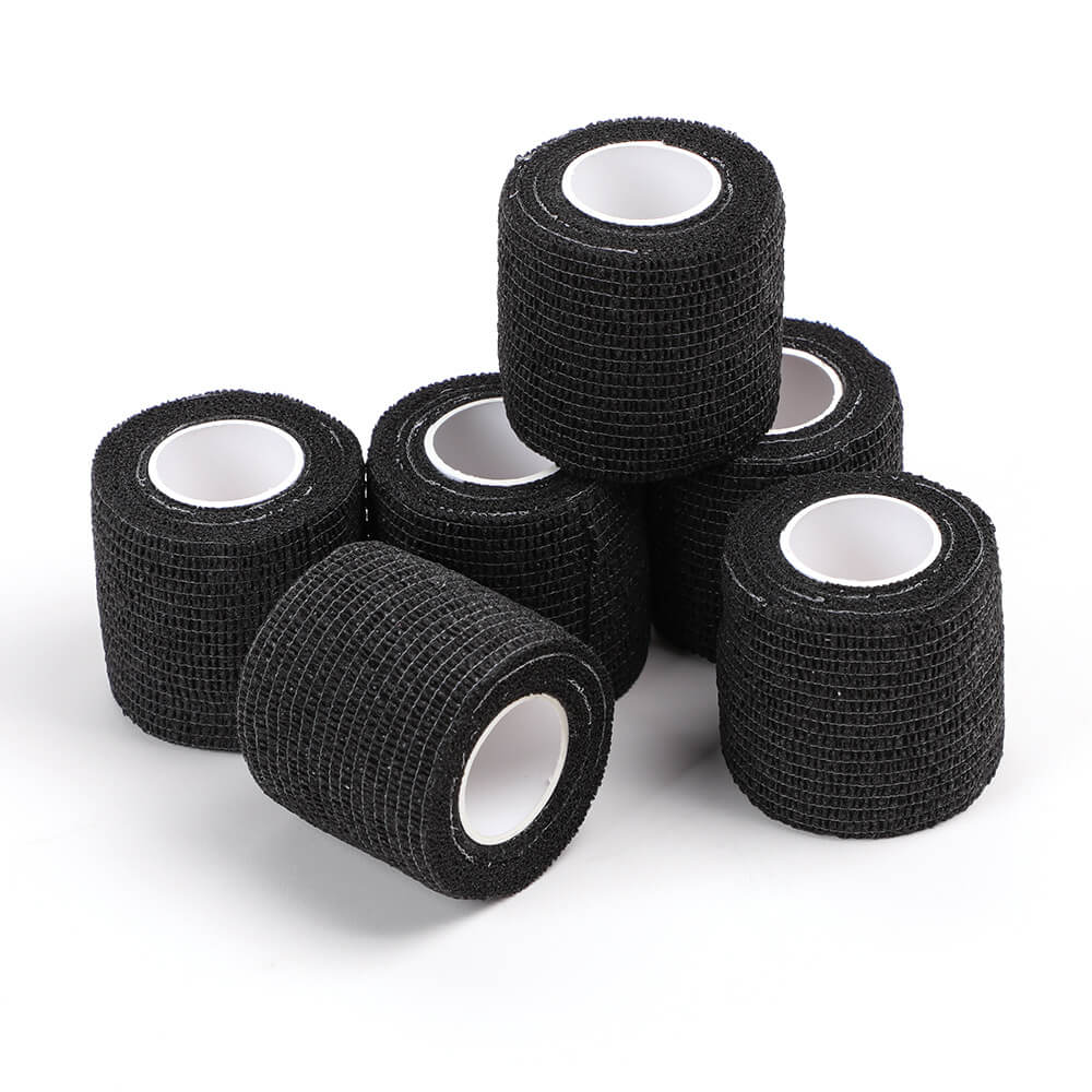 Bluerockt 50mm Tattoo Tape Grip Cover Self-adhesive Elastic Bandage Handle 6Pcs