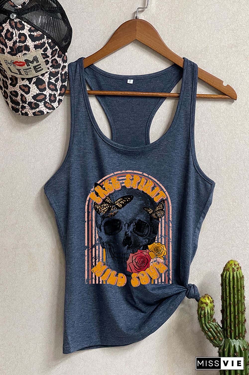 Skull Print Summer Graphic Tank Top Wholesale