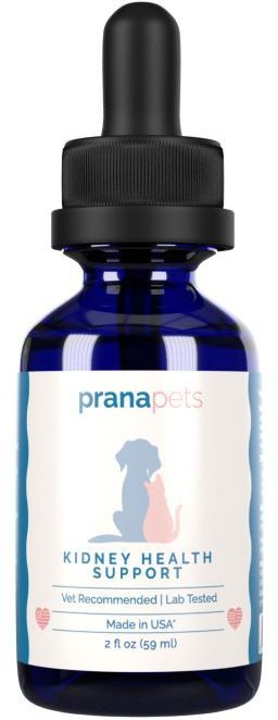 Prana Pets Kidney Health Support Liquid Cat and Dog Supplement， 2-oz bottle