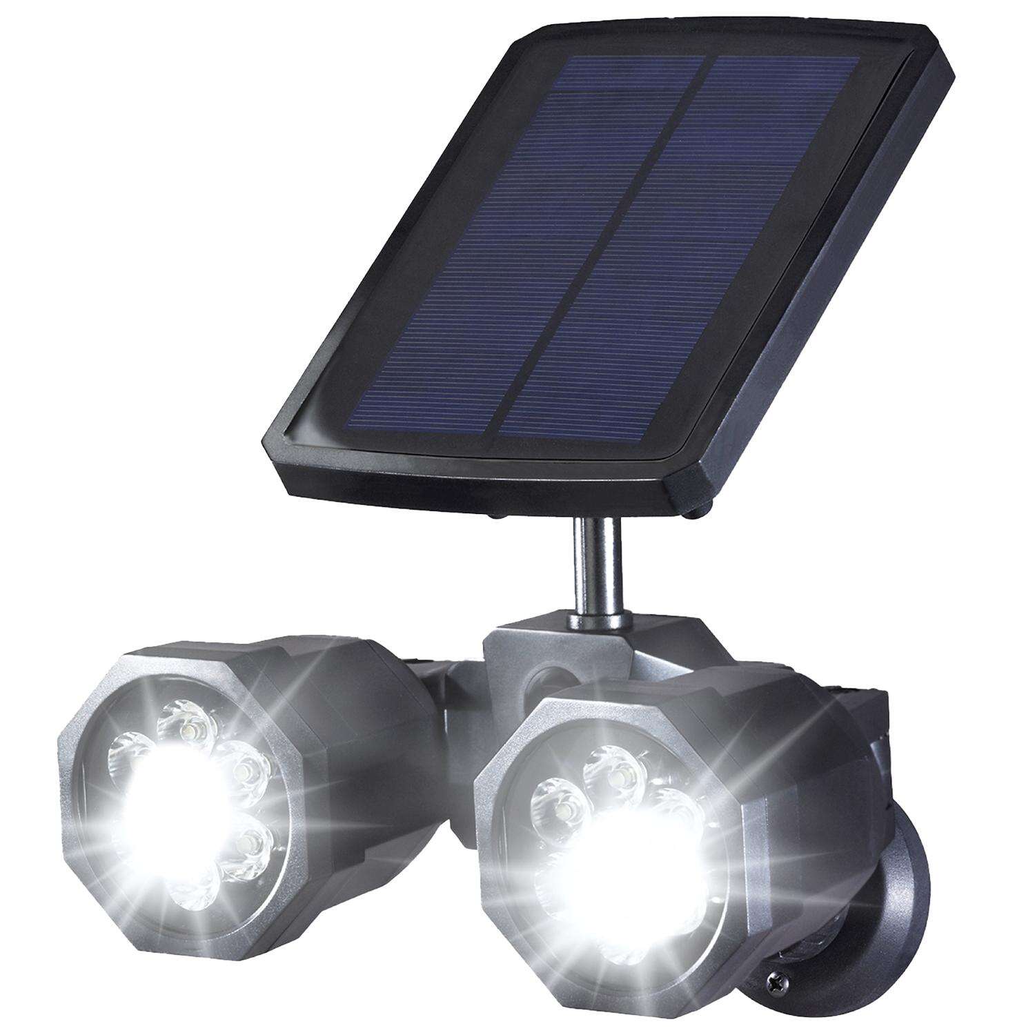 Bell and Howell Bionic Spotlight Duo Motion-Sensing Solar Powered LED Black Spotlight