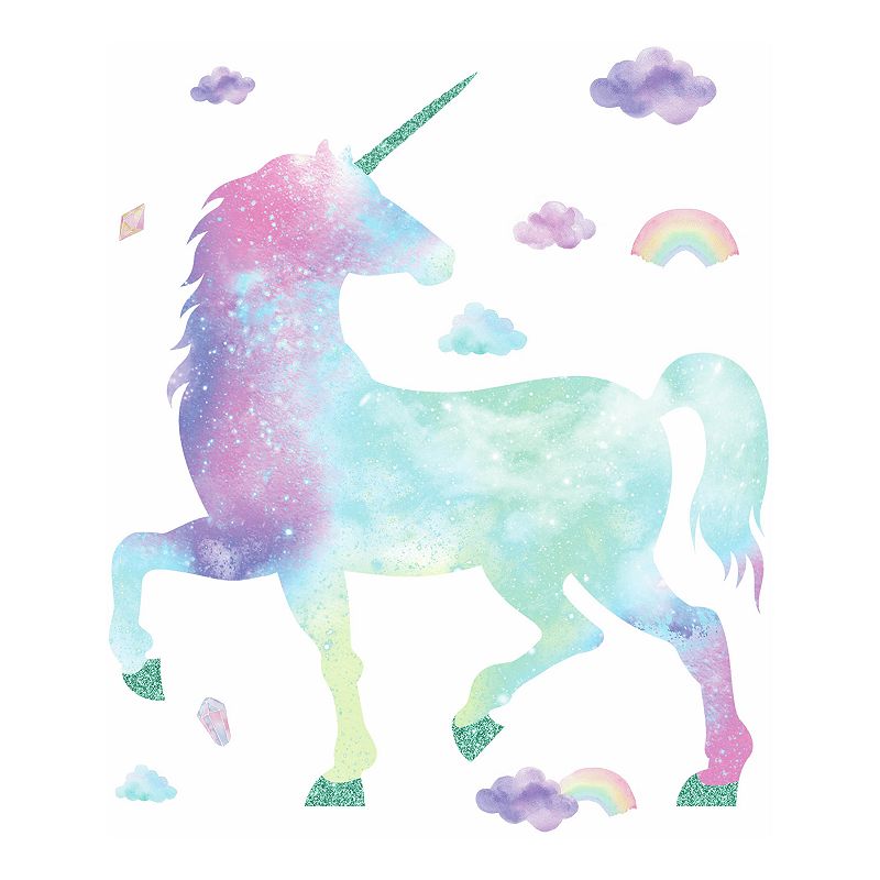 RoomMates Galaxy Unicorn Wall Decal With Glitter