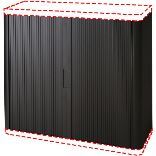 Paperflow Door Kit with Cabinet Sides for easyOffice 41 and 80 Black Storage Cabinet Top， Back Base and Shelves (366014192357)