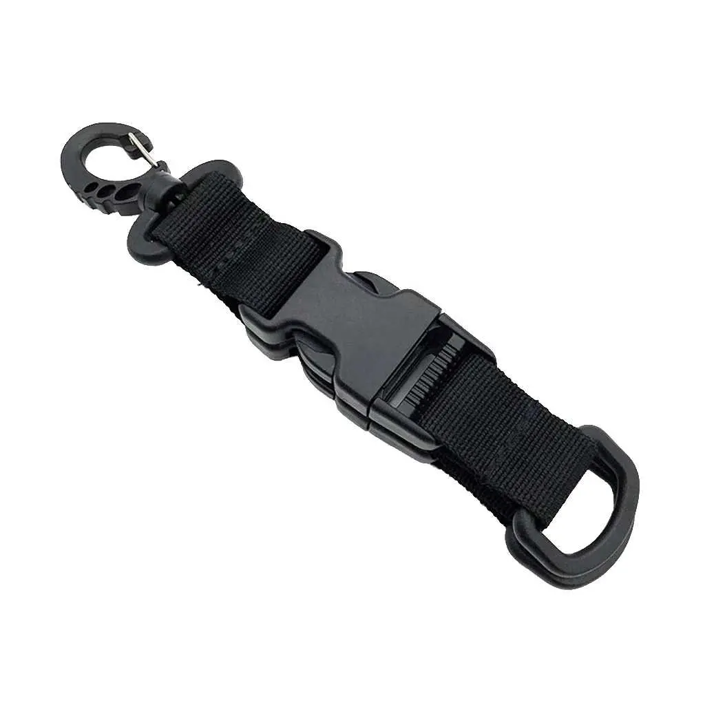 Strap Buckle Nylon Webbing Hanging Belt D Ring Carabiner Clip Hook for Camping Hiking Travel Outdoor Activities