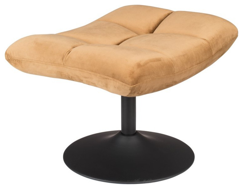 Gold Brown Upholstered Ottoman  Dutchbone Bar   Contemporary   Footstools And Ottomans   by Luxury Furnitures  Houzz