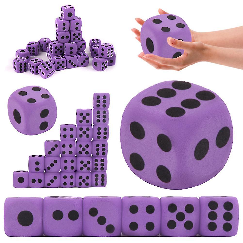 Large EVA Foam Dice Game Entertainment Number Dice Purple Dice Children Toy