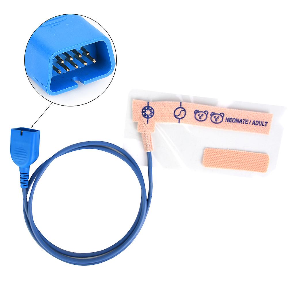 9 Pin Plug Disposable Spo2 Sensor Wrap Oxygen Saturation Probe Fit For Nihon Kohden