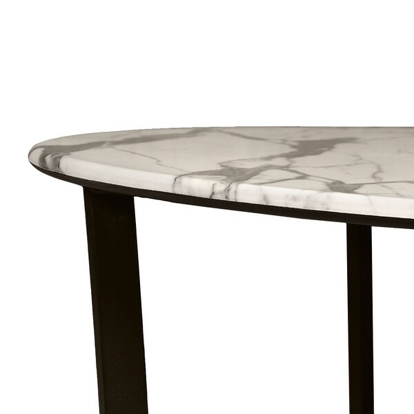 White and Black Cross Legs Table