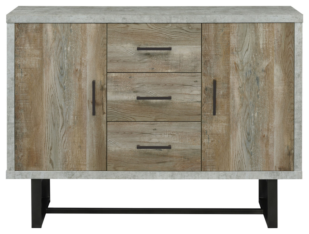 Abelardo 3 drawer Accent Cabinet Weathered Oak and Cement   Modern   Accent Chests And Cabinets   by Modon  Houzz