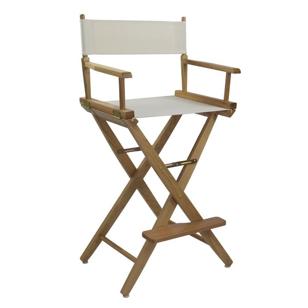 American Trails Extra-Wide 30-inch Premium American Oak Bar-Height Directors Chair