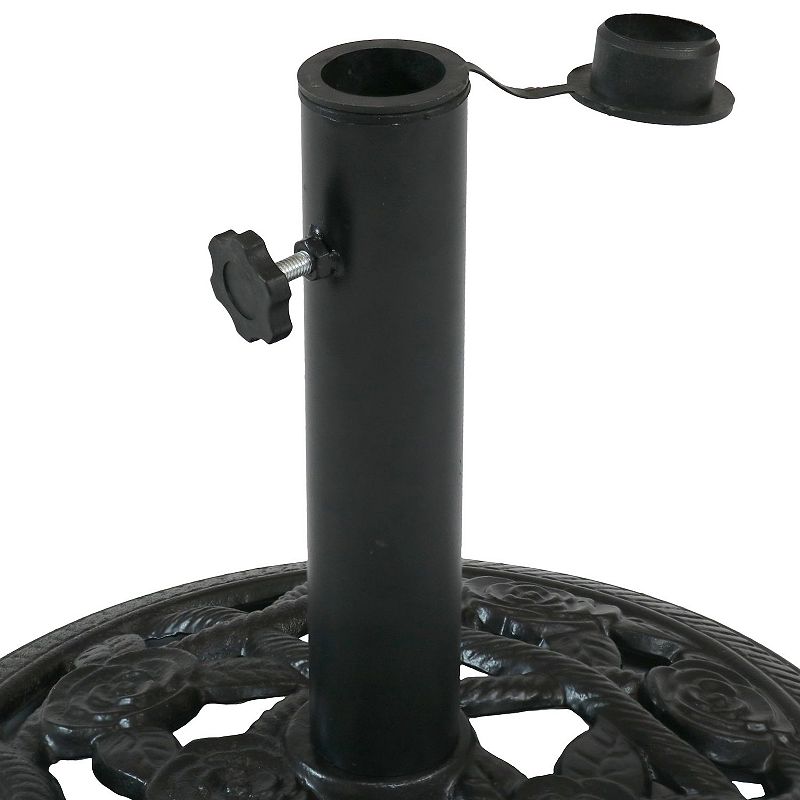 Sunnydaze 16 Rose Blossom Cast Iron Patio Umbrella Base